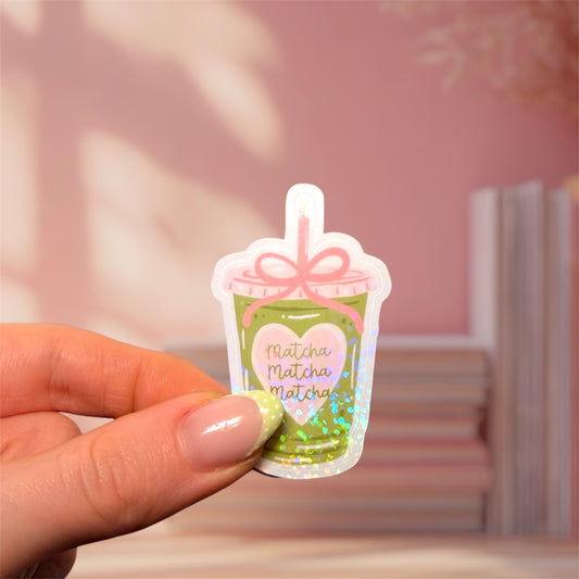 Holographic Matcha Sticker
